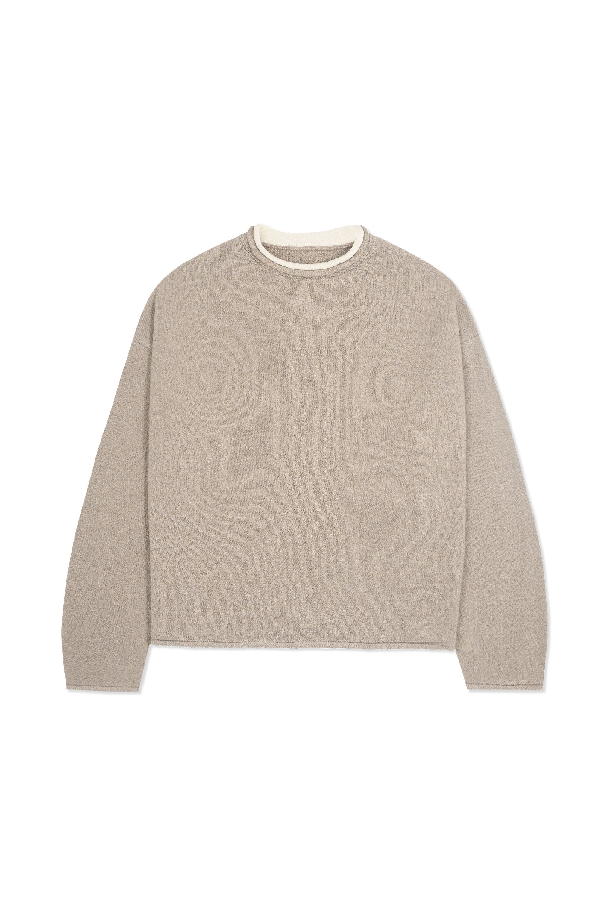 Parker Layered Knit Jumper in Beige